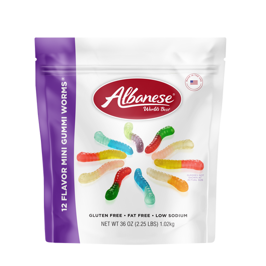 Albanese 12 Flavor Mini Gummi Worms®, 36oz Family Share Bag